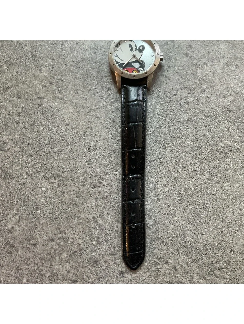 Walt Disney Vintage Mickey Mouse Limited Release Watch Wristwatch Leather Band P